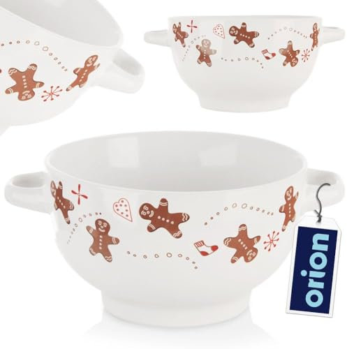 orion group Suppenschüssel Bouillontasse Keramikschüssel Schale Schüsseö aus Keramik LEBKUCHEN 750 ml