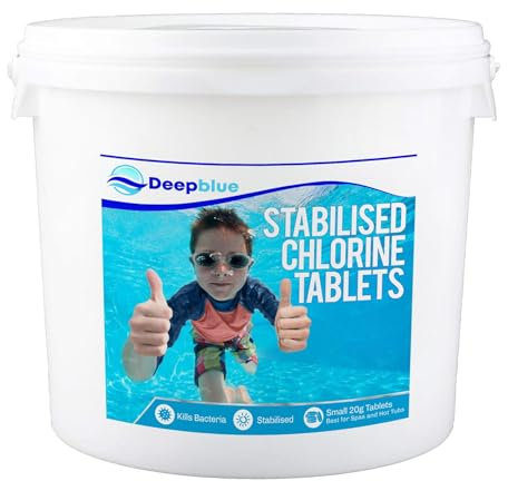 Deep Blue - Mini 20g STABILISED Chlorine Tablets 5kg SLOW RELEASE
