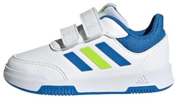 adidas Unisex Baby Tensaur Hook and Loop Shoes, Cloud White/Bright Royal/Solar Slime, 8 UK Child