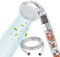 VEHHE Shower Head and Hose, High Pressure Filter Shower Head 3 Mode Boosting with Beads, Handheld Powerful Flow Showerheads Hard Water Softener with Extra Replaceable Accessories for Children Pet Home