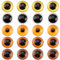 PH PandaHall 20 cabujones de cristal de ojos de 30 mm, 5 colores, ojos de animales semicirculares, dragón, búho, gato, animal, camafeo, azulejos para manualidades, marionetas, esculturas de animales