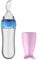 KOAHDE Cuchara para Biberón para Bebés,Cuchara Dispensadora de Comida de Silicona,Biberón de Alimentación A Prueba de Fugas,90 ML