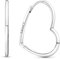 Herz Ohrringe Sterling Silber 925,Glänzend Damen Creolen Ohringe,Hoop Earrings for Women