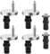 Parthan Toilet Seat Fixings Kit - 4 Pcs Hinges with Soft Close, Quick Release, Expansion Screw for WC Blind Holes