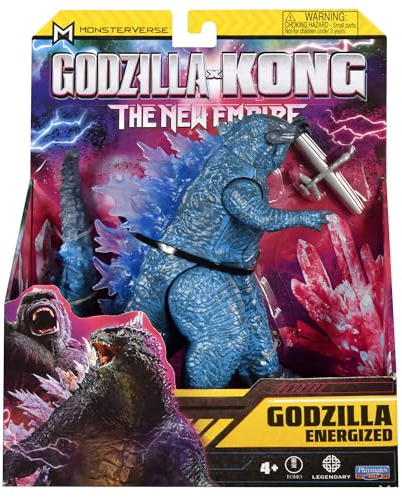 MonsterVerse Godzilla x Kong: Das Neue Imperium, 15 cm große Energized Godzilla-Actionfigur, ikonische Sammlerfilmfigur, inklusive 6,4 cm Kampf-Drohne, geeignet für Kinder ab 4 Jahren