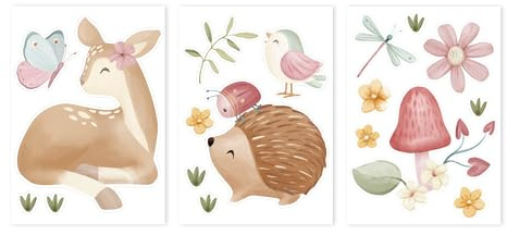 Little Dutch Wandsticker Set Fairy Garden A4 (3x St.) | 30 x 21