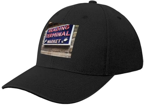 KOSOEII Basecap Reading Terminal Market Baseball Cap Sport Cap Teemütze Visier Snapback Cap Baseball Herren Damen