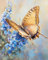 ANSIWEIGO Malen-nach-Zahlen-Set für Erwachsene,gelber Schmetterling,einfaches Malen nach Zahlen zum Selbermachen,Acrylbild,Kunst und Handwerk,40x50 cm,ohne Rahmen