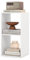HOMASIS Bücherregal mit 2 offenen Fächern, Würfelregal Weiß, Standregal Regal Holz, Aufbewahrungsregal Raumteiler Büroregal Aktenregal für Wohnzimmer Arbeitszimmer Büro (2 Fächern 35x33x69,5 cm)