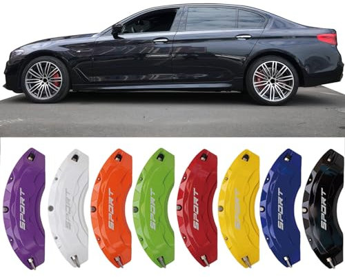 4pc Brake Caliper Covers Compatible Front Rear for BMW 5 SERIES Accessories (Blue)