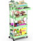 Yeabett 4 Tier Craft Trolley, Storage Trolley On Wheels Utility Cart With Drawer For Kitchen, Bathroom, Office, Living Room, Green