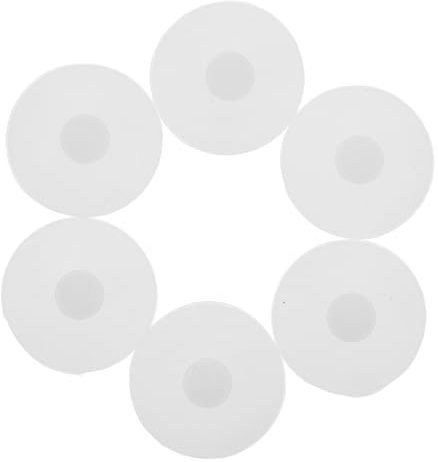 AUTSUPPL 6pcs Silicone Spill Proof Bottle Stoppers for Belly Water Bottle Lid Plug Replacement Leakproof Accessories White