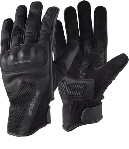 Modeka Motorrad Handschuhe Sonora Sommer, schwarz/schwarz, 9