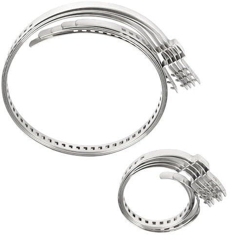 SMLOPLOM 10 Stück Schlauchschellen Edelstahl, Achsmanschetten Schellen Einstellbare Schlauchschelle Schelle, Abluftschlauch Rohrschellen für Automobil Tubing, Gas Rohr, Wasser Rohr, Silber