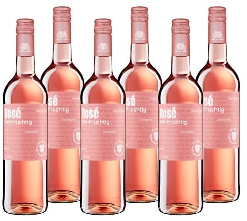 Jechtinger Rosé FeinFruchtig - Spätburgunder Roséwein fruchtig mit Erdbeer-, Himbeer- & Pfirsichnoten, erfrischend & harmonisch, Badischer Wein vom Kaiserstuhl (6 x 0,75l)