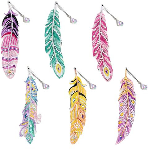 Embhlitfe Bastelse Kinder ab 6 Jahren, Diamant Malerei Lesezeichen Kinder Erwachsene, Kreative Bastelset Geschenke für Mädchen 7 8 9 10 11 12 Jahre, Adventskalender Füllung Kindergeburtstag