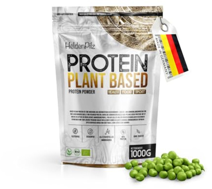 VEGAN PROTEIN BIO – Fermentiertes Proteinpulver Natur | Premiumqualität Germany | Pflanzliches Eiweißpulver aus Erbsen | 83% Proteingehalt – Vegetarisch, laktosefrei, glutenfrei (1000 g, natur)