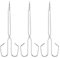 Milisten 3 Piezas Tenazas para Barbacoa de Pinzas para Herramienta de Cocina Resistente y Portátil Agarre Ergonómico para Fuegos y Parrillas