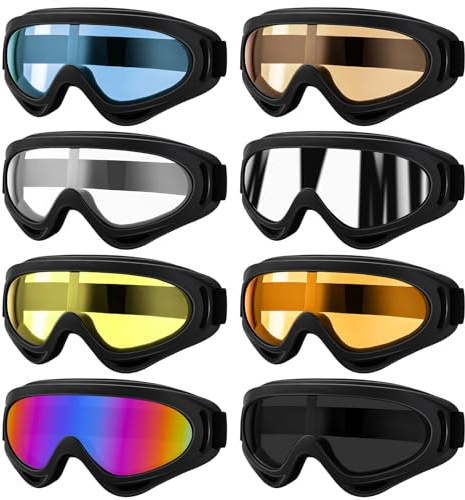 ZhouBoat Ski Goggles, 8 Pack Snowboard Goggles for Men Women Kids
