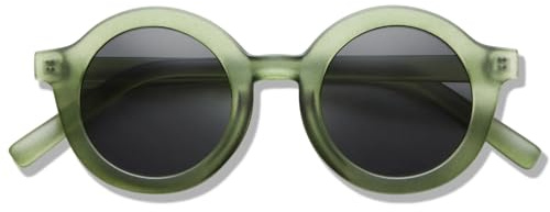 BABYMOCS Lunettes de soleil bébé 0-1,5 an | Protection UV400 100% | Monture en bioplastique recyclé, sans BPA | Lunettes de soleil rondes pour bébés garçons et filles | Design suédois