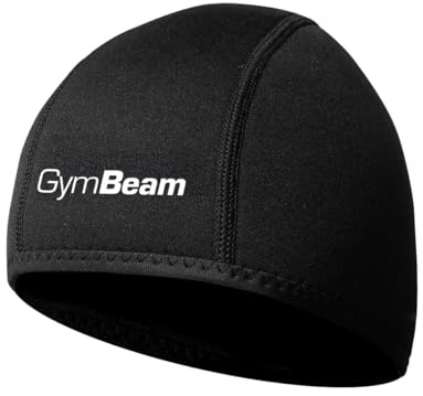 GymBeam Neopren ChillGuard Schwimmkappe - Thermoregulierende Schwimmhaube für Kaltwassertherapie, Wassersport & kaltes Wasser Eintauchen, Wasser-, UV- & Abriebfest - Schwarz, S/M, Schwarz