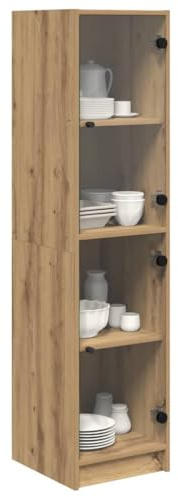 vidaXL Highboard Artisan-Eiche 35 x 37 x 142 cm Holzwerkstoff