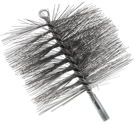 Healvian Spazzacamino Canna Fumaria in Acciaio Inossidabile con Setole Resistenti, Spazzola per Pulizia Tubi della Stufa per Manutenzione Preventiva in Ambiente Domestico