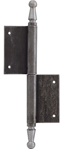 Türnussband mit Zierkopf, links, 120 x 180 mm, Stahl blank