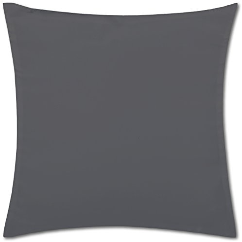 Bestlivings Kissenbezug Anthrazit (45x45 cm) mit verdecktem Reißverschluss - viele Größen und Farben