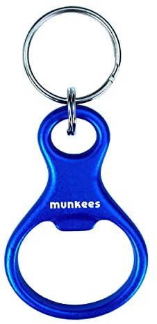munkees® Achter Schlüsselanhänger Blau – Alu Flaschenöffner