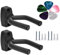 Chitarra Parete Ganci Stand Confezione da 2 Guitar Supporto Gancio Montaggio a parete Ganci Appendi Chitarra per Chitarra Elettrica Basso Elettrico Ukulele Violino (2 pacchi 5 plettri)