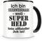Samunshi® Feuerwehrmann Tasse mit Spruch Geschenk für Feuerwehrmann Mann Frau Kaffeetasse groß Lustige Tassen zum Geburtstag schwarz 300ml