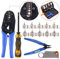 Swpeet 14Pcs Professional Coaxial Cable Tool Kit, Ratcheting Wire Terminal Coaxial Cable Tool Kit with 1Pcs Cable Stripper and 10pcs 50 Ohm BNC Crimp Male/Straight Connectors for Coax Connectors