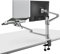 Viozon Monitor and Laptop Mount, 2-in-1 Adjustable Dual Arm Desk Mounts Single Desk Arm Stand/Holder for 17 to 32 Inch LCD Computer Screens, Extra Tray Fits 12 to 17 inch Laptop (silver)