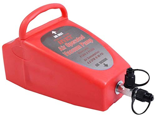 GOLFLAME 4.2CFM Air Operated Vacuum Pump Conditioner, 28.3 inches of Mercury at sea level, 42 CFM at 90 PSI, 1/2 ACME & R134a connector, Touch Button Control, Model 4280AT-GL