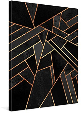PICANOVA – Black Night 75x100cm – Premium Leinwanddruck – Kunstdruck Auf 2cm Holz-Keilrahmen Für Schlaf- Und Wohnzimmer Von Elisabeth Fredriksson