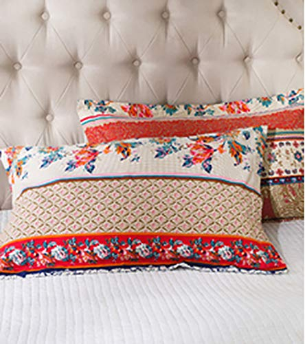 AShanlan Bohemian Kissenbezug 40 x 80 2er Set Indisch Vintage Retro Muster Kopfkissenbezug 40 x 80 cm 120GSM Microfaser Kissen Bezug 40x80cm Kissenhülle Polsterbezug Pillow Case Gold Braun