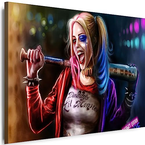 Myartstyle - Bilder Film H. Quinn 100 x 70 cm Leinwandbilder XXL - 1 Teilige Wandbilder Film Popular Movies Kunstdrucke w-P-2020-170