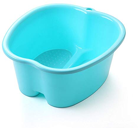 Foot Bath Spa Bowl Foot Care Bath Plastic Tub Foot Soak Basin (Blue)