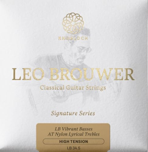KNOBLOCH LEO BROUWER Cuerdas Guitarra Española, Definición y Proyección | AT Nylon, Bajos Vibrantes y Agudos Líricos, Base Sólida y Gran Equilibrio Tonal, Fabricadas en España. Set Completo 6 Cuerdas