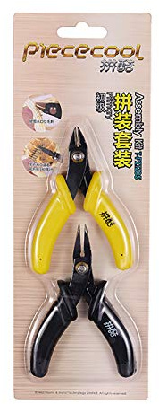 Piececool 3D Model Tool Kit - 2-Piece Model Building Tools Set with Needle Nose Pliers and Clipper - Metal Model Hobby Accessories for Beginners - Essential Beginner Supplies for DIY Metal Puzzles