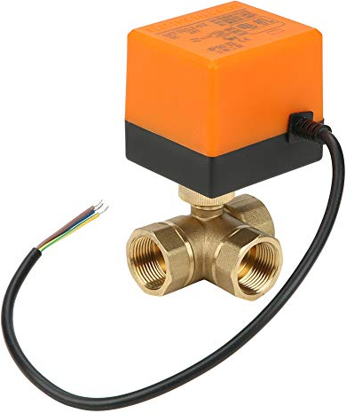 Elektrisches Gleichstromkugelventil, Messing 24V G3 / 4 3-Wege-Kugelhahn für Lüfterspule der Klimaanlage, Wassersteuerungssystem Kugelhahn