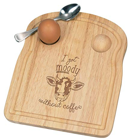 I Avoir Moody Sans Café Vache Petit Déjeuner Fofolle Coquetier Board en Bois
