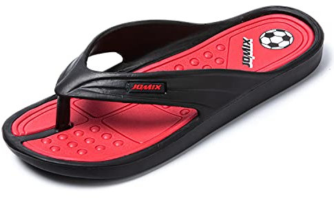 JOMIX Tongs Homme été - Homme Tongs Été Tong Homme Antidérapante pour Maison Piscine Mer Douche, A-Noir, 43 EU