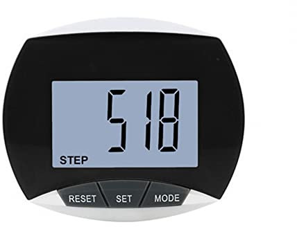Podomètre 3D, Compteur de Pas Numérique Quotidien avec Moniteur Distance Marche Portable Cilp Compteur Calories Brûlées pour Hommes Femmes Enfants