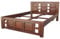 MASSIVMOEBEL24.DE Oxford Bett Classic 160x200#252 Akazie, Farbe:Dunkelbraun lackiert