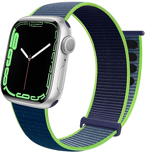 GZ GZHISY Sport Loop Nylon Band Compatible with Apple Watch Band 38mm 40mm 41mm 42mm 44mm 45mm 49mm Ultra 2 iWatch Series 9 8 7 6 SE 5 4 3 2 1 Strap, Fit for iPhone Watch Band Women Men Stretchy