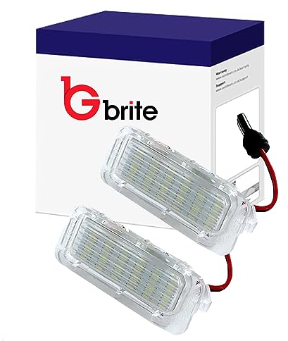 GBrite – 2x 18 LED Number Plate Lights with Canbus Design Error Free 2835 SMD Compatible with Ford Fiesta MK7 Ford Focus MK2 MK3 Ford Kuga Ford Mondeo MK4 Ford Ranger C-Max JAGUAR XF