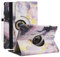 Rotating Case for iPad 9th Generation 2021, iPad 8th Generation 2020, iPad 7th Generation 10.2 2019-360 Degree Rotating Multi-Angle Viewing Stand, Auto Sleep/Wake (Inkfusion Marble)