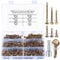 130 Pcs Self Drilling Screws, M4.2 Self Tapping Screw for Metal, Hex Head Wafer Head Sheet Metal Screw, TEK Screws with Washers for Roof Sheet Metal Wood Automobile Construction Screws Set
